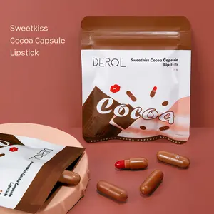 10PCS Mini Chocolate Capsule Lipstick Velvet Matte Candy Bags Kawaii Lipstick Natural Charm Lipstick Sexy Lips Makeup Set For Women Gift