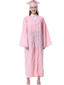 Matte Graduation Cap and Gown 2026 Set with Tassel Adult Unisex High School College Bachelor Robe Costume