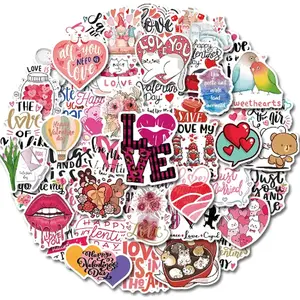 Valentine's Day Waterproof Matte Stickers, Stickers with Hearts, Valentine's Day Stickers, Cupid, Love, V Day Gifts.