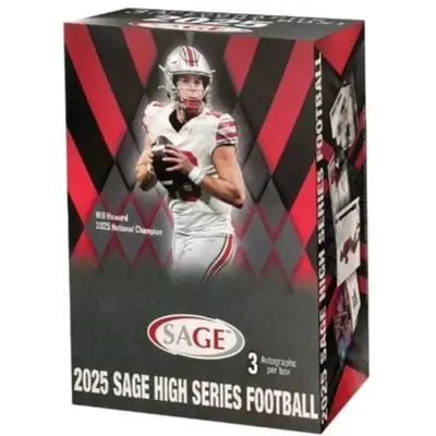 2025 Sage Football Low Series Hobby Blaster Box - Factory Sealed, 60 Rookie Cards + 3 Autos