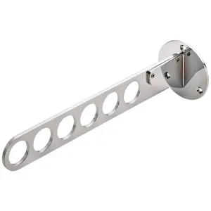 Heavy-Duty Adjustable Closet & Laundry Valet - 6 Slotted Holes, 4 Locking Positions, Polished Chrome