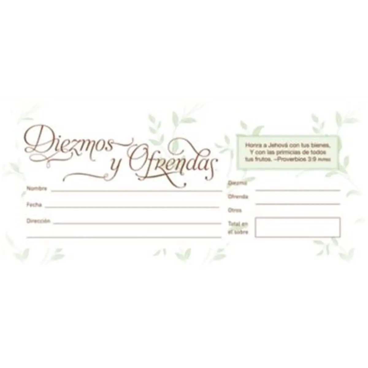 212 MAIN Paper Envelopes - Office Stationery Supplies with Name Fields, Scripture Print, Ideal for Tithe Records, Offerings (Pack of 100)