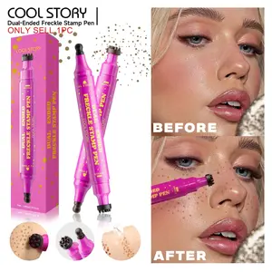 Cool story dual-end freckle stamp pen, naturally realistic imitation freckle marker pen, waterproof and long-lasting imitation freckle cosmetic pen, suitable for tanned skin