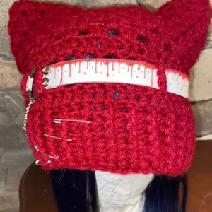 Crimson Regret Cat Ear Beanie
