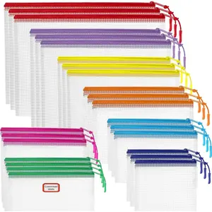 Free shipping/3p 25pcs Mesh Zipper Pouch Bags for Organization and Pouch for Classroom Organization, Storage Bag Suitable