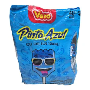 Pinta azul blue raspberry lollipops 40 piecesnet wt 1lb 3.6-oz  Candy Snack