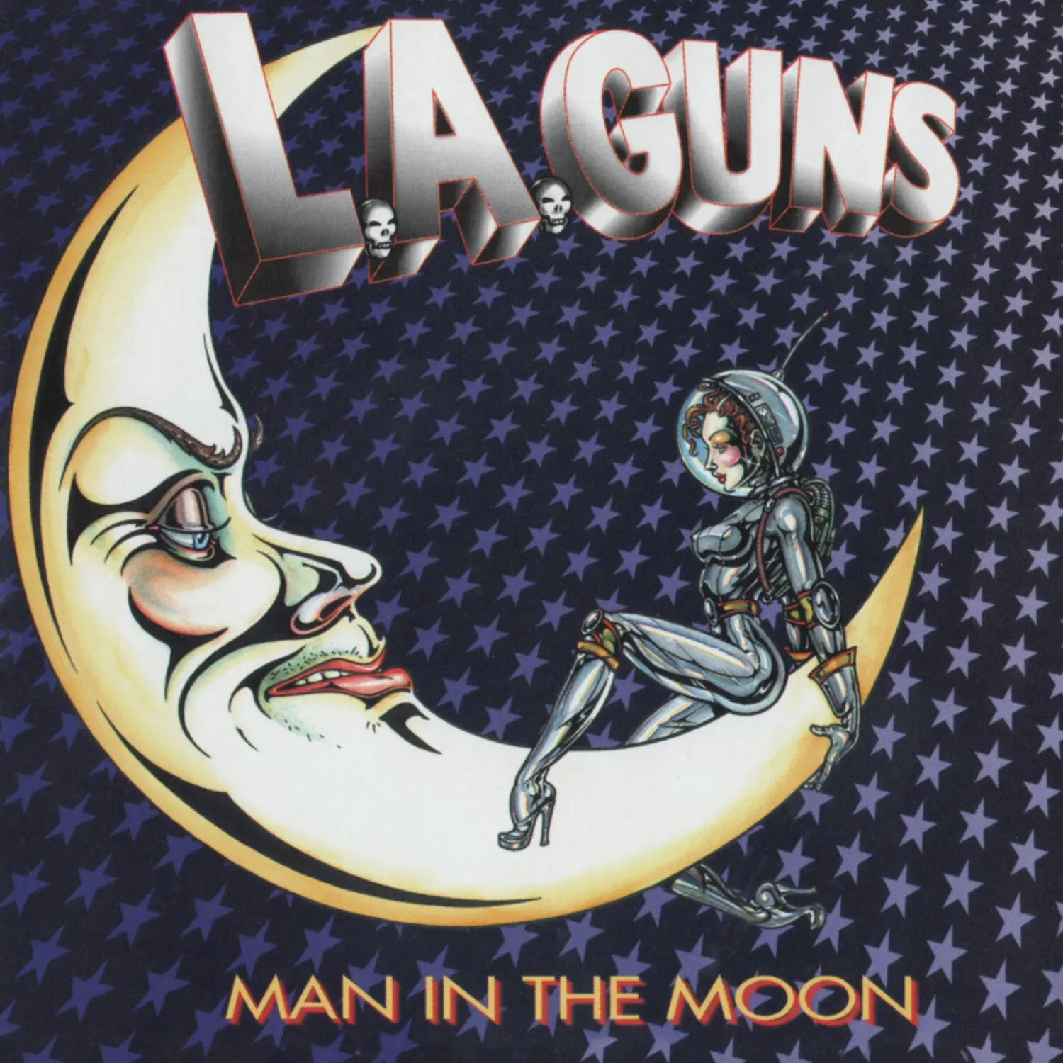 LA Guns - Man In The Moon  [VINYL RECORD - LP] Colored Vinyl, Silver, Anniversary Ed