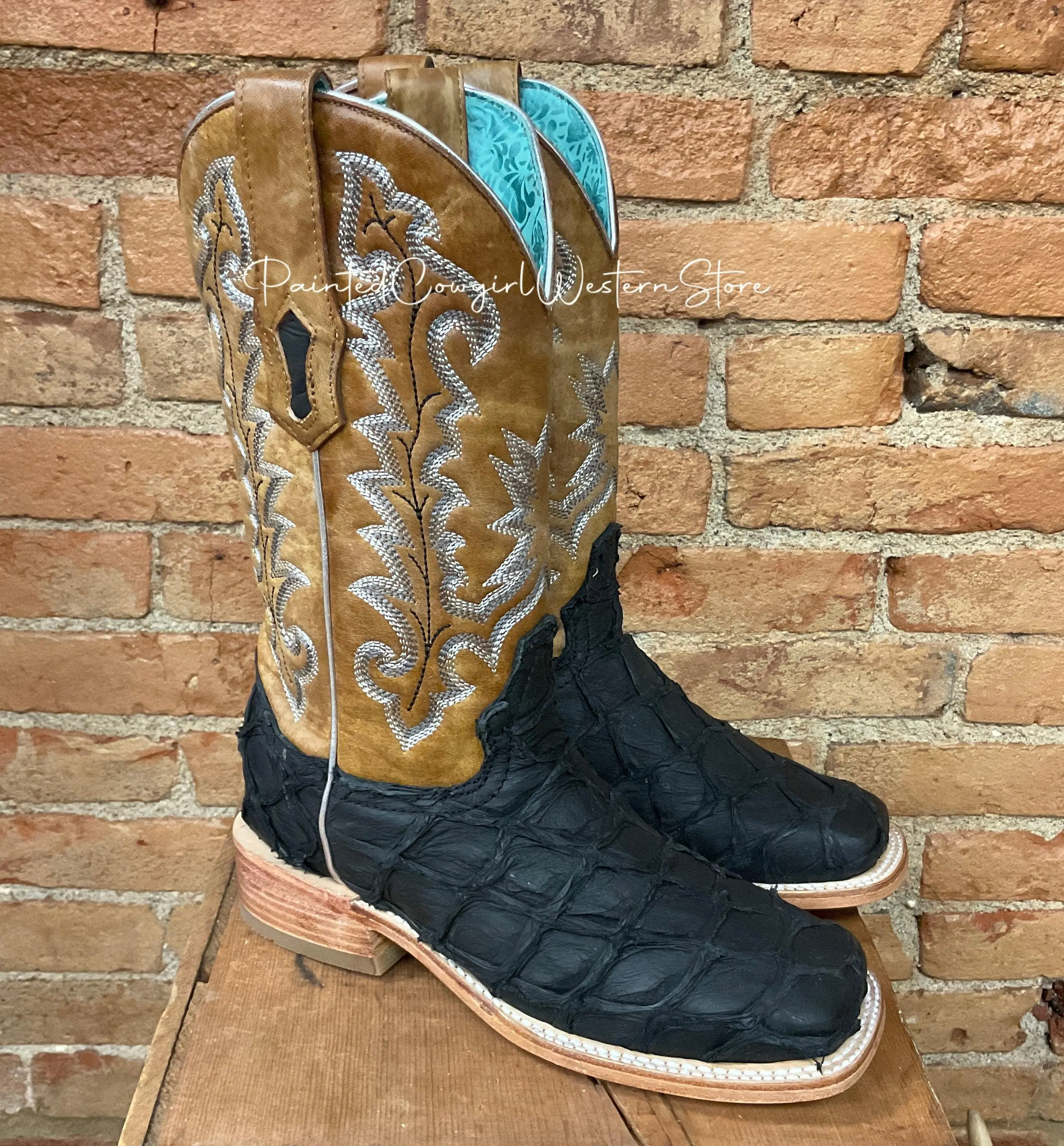 Corral Women’s Black Big Bass Pirarucu Boots A4204