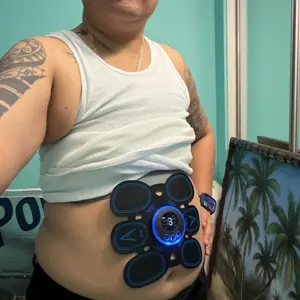 Electric wireless muscle trainer, muscle stimulator, 3-piece abdominal muscle trainer, fitness slimming massager, multi-functional fitness massager for men and women, very suitable for fitness beginners