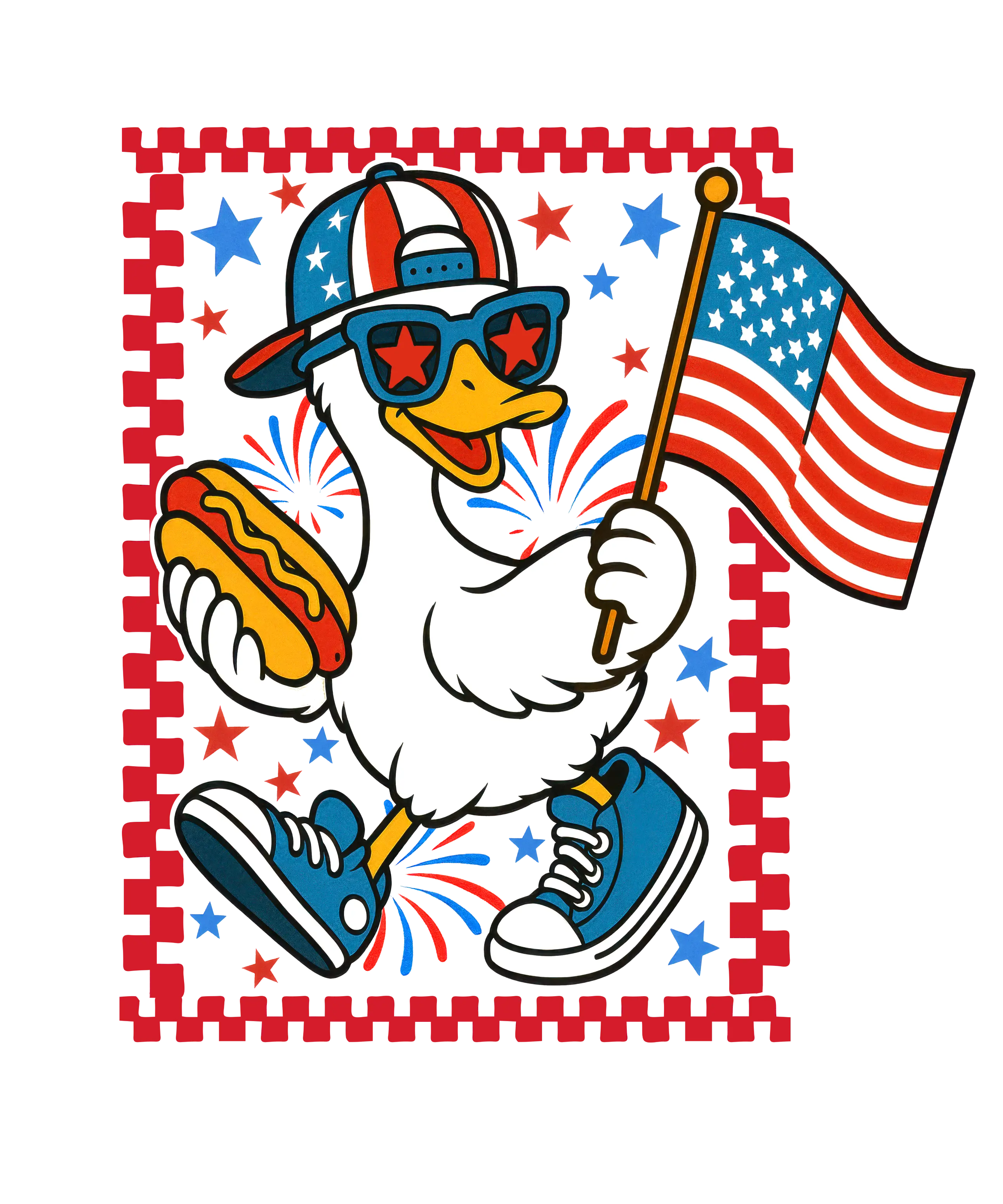 Patriotic Boy Goose - Patriotic Design - DTF Transfers - Direct to Film Transfer - THIS IS NOT A T-Shirt or Digital product
