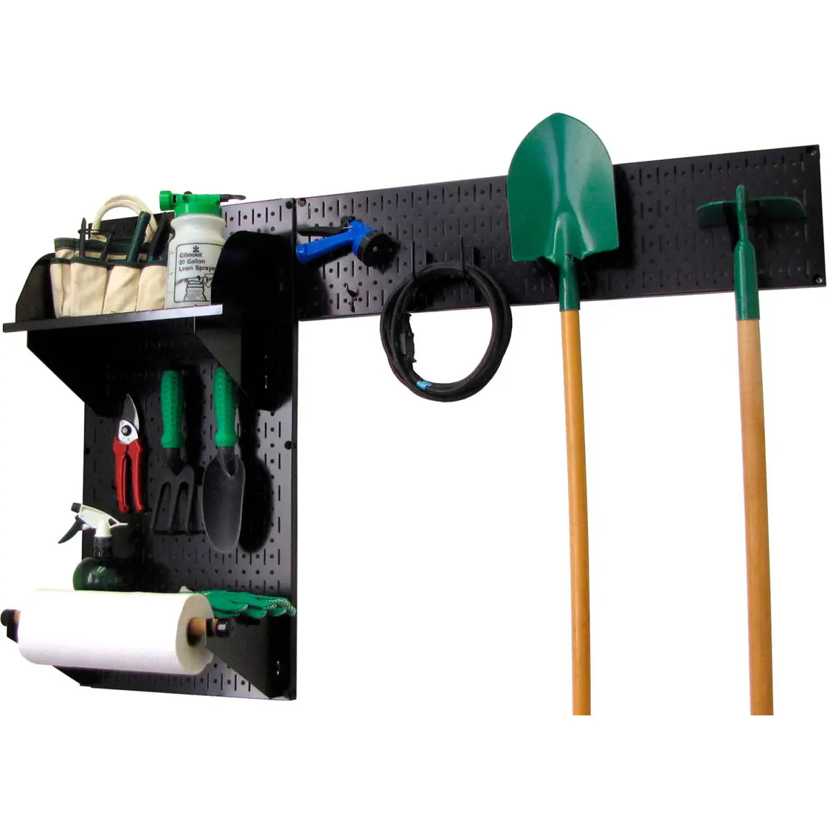 Black Heavy-Duty Wall Control Metal Pegboard Storage Organizer, 48x32x9 Inches (21 lbs) Hanging Garage Tool Rack with Slotted Hooks, Mounting Kit, Wipe-Clean Surface for Long-Lasting Use, 48 X 32 X 9 In