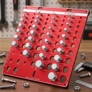 Professional SAE Metric Thread Gauge Set: 34 Sizes Metal Screw Checker, Precision Pitch Measuring Tool, Nut Bolt Identifier, Portable Thread Parameter Tester for Mechanical Repair DIY, Automotive Repair Hardware Machining Durable Inspection Kit