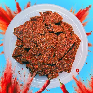 Blueberry Sour Belts Chamoy 4oz Jar Spicy Candy Snack mexican candy | Chamoy Calavera sour strip sweet Bonbon Flavor