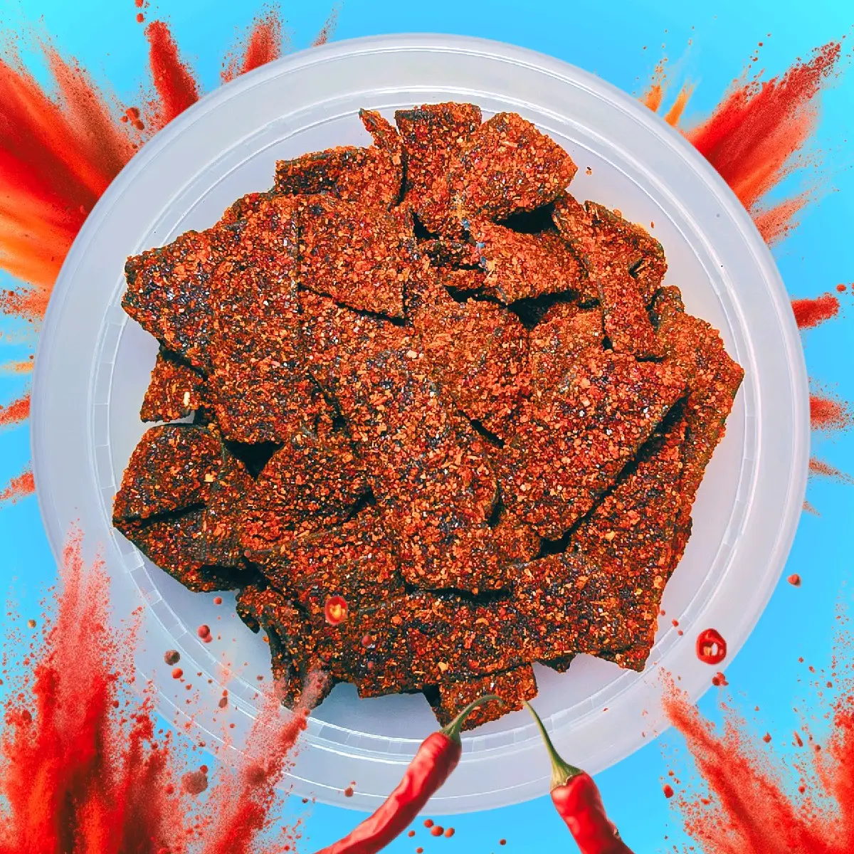 Blueberry Sour Belts Chamoy 4oz Jar Spicy Candy Snack mexican candy | Chamoy Calavera sour strip sweet Bonbon Flavor