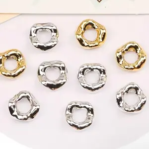 Acrylic Wavy wide Hole Spacer Beads 16mm Set of 10