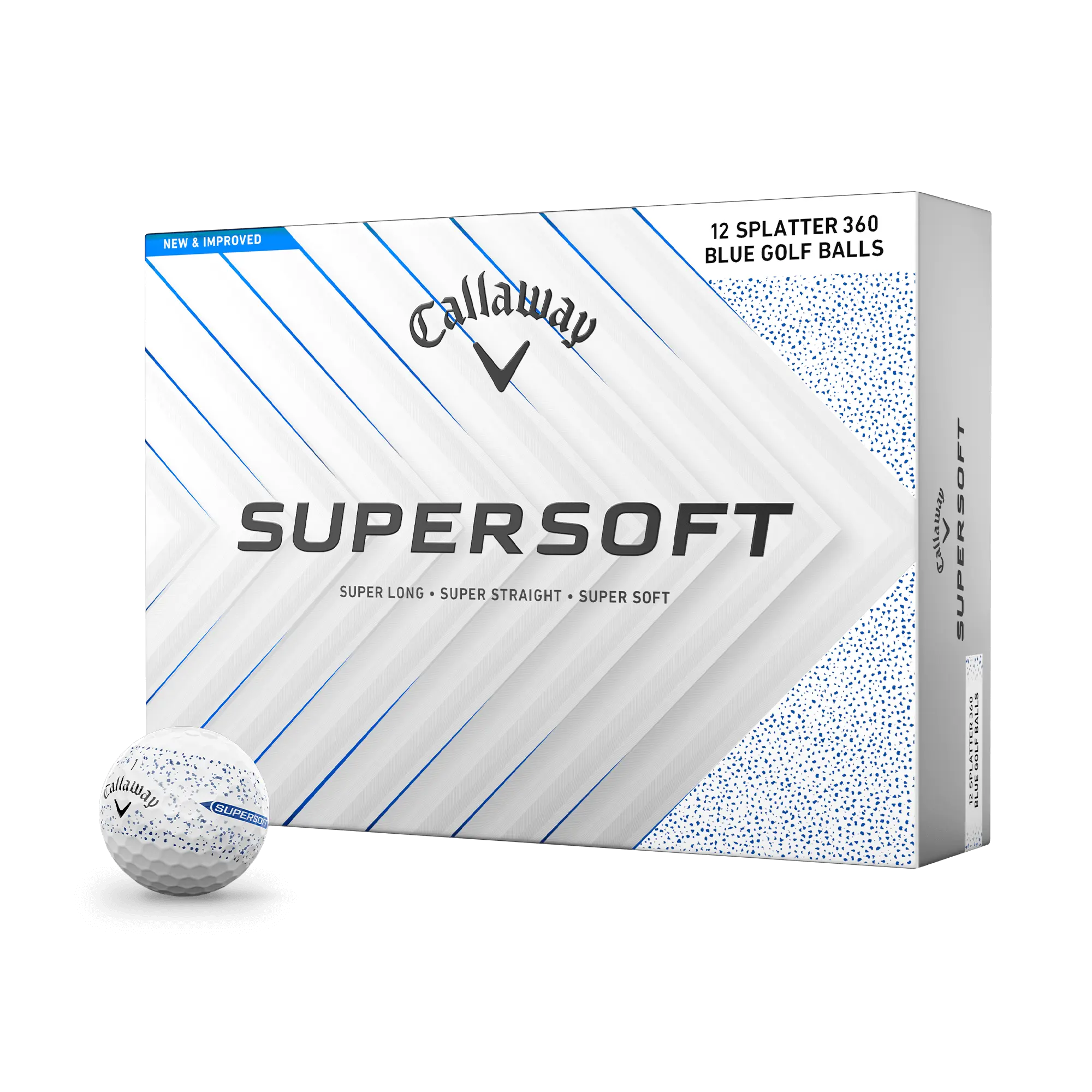 Callaway Golf Supersoft Splatter 360 Blue Golf Balls