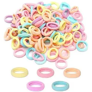 200 count  Hair Ties, Soft Cotton  Hair Ties 1 Inch Multicolor Seamless Hair Bands Stocking Stuffers for  Girls Gifts