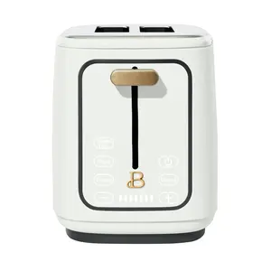 Beautiful 2 Slice Toaster with Touch-Activated Display, White Icing by Drew Barrymore