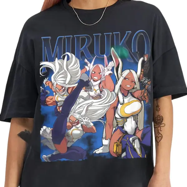 Limited Mirko Y2K Anime T-Shirt, Vintage Manga Graphic Tee, Retro Otaku Aesthetic Shirt, MHA Fan Tee, Unisex