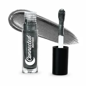 Connected Boutique Chromatic Crush Silver Metallic Lip Gloss with Vanilla Scent & Hydrating Formula Makeup Chrome Glossy Cosmetic
