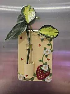 Strawberry Propagation Magnet.  Handmade for your plant cuttings! A Fresh Twist on a Berry Inspired Propagation Station!
