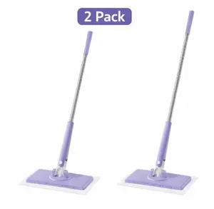 2 Pack Mini Flat Mop, Compact Cleaning Mop for Kitchen Countertop, Glass & Bathroom, Small Space Cleaning Tool, Works with Mop Cloth & Disposable Pads