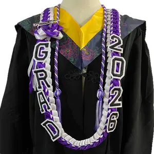 2026 Graduation Wreath, Equipped with Honor Rope, Ribbon Wreath, 2026 Graduation Necklace, DIY Decoration Party Supplies for High School and College Graduates Full Face UV Protection Ski Mask Bride Crown Sash Bandana cotton black striking Knit Hat Women