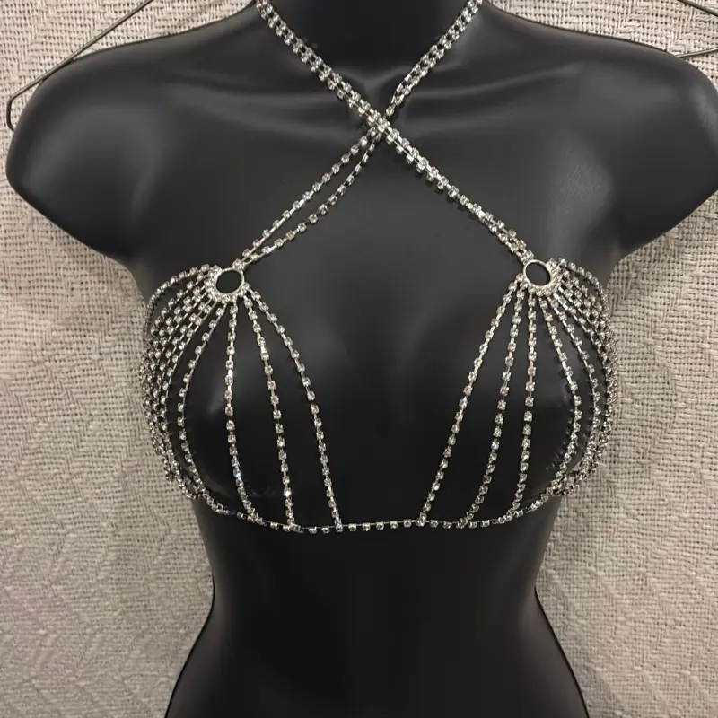 Green-envy’s Handmade Rhinestone bralette