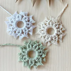 Macrame ornaments | Boho Christmas Decor | Unique Holiday Decor | Handmade | Gift for her | 2023 Ornaments | Boho Chic | Christmas Gifts | Handmade Cotton Decoration