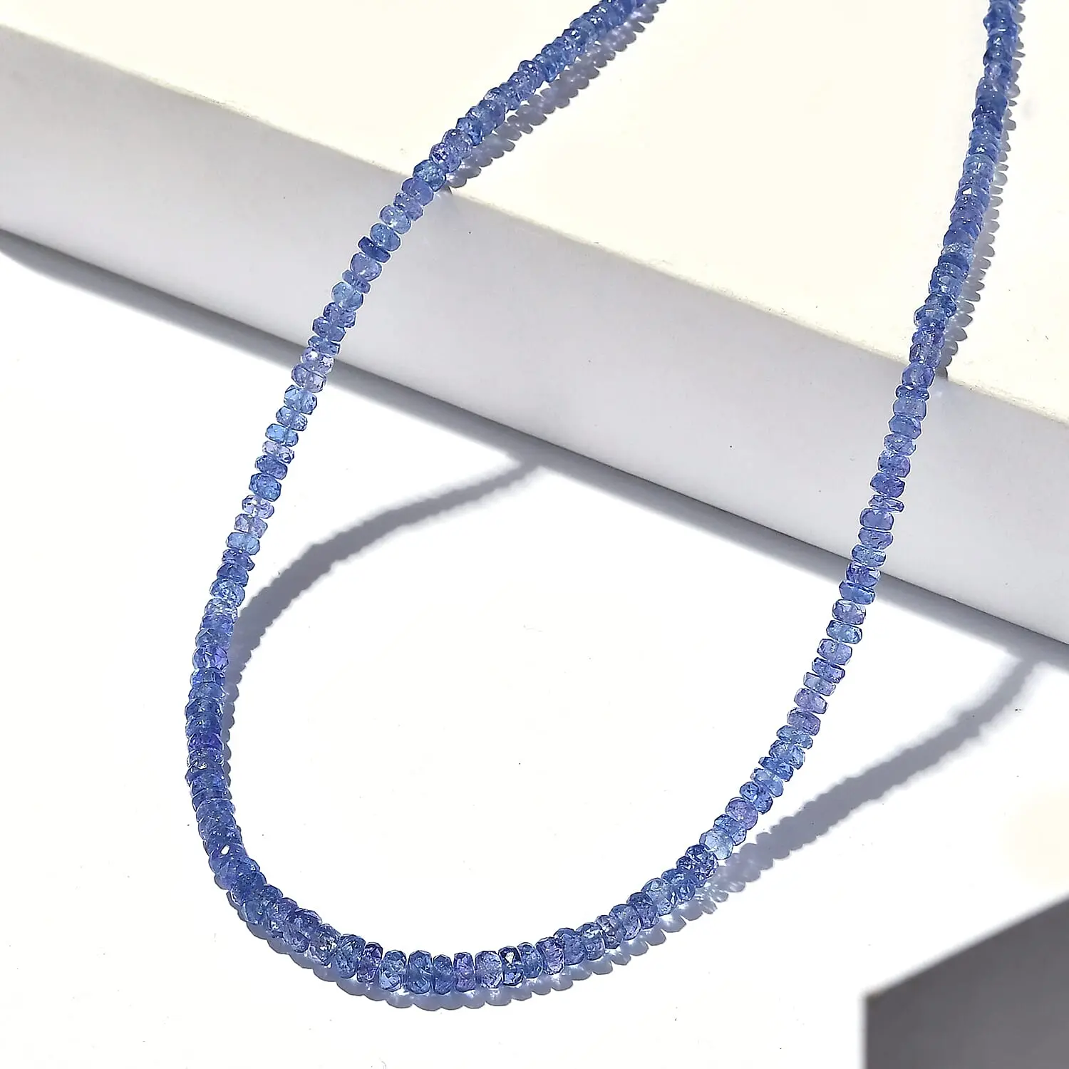 Luxoro 10K Yellow Gold AAA Tanzanite Beaded Necklace (18 Inches) 64.00 ctw