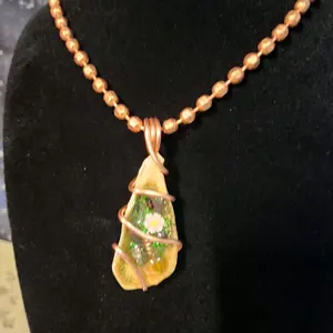 Copper Wrapped Orgone InnerG Seashell Pendant With 1/4 inch copper Necklace Unique Organic Design EMF Protection & Grounding Accessory