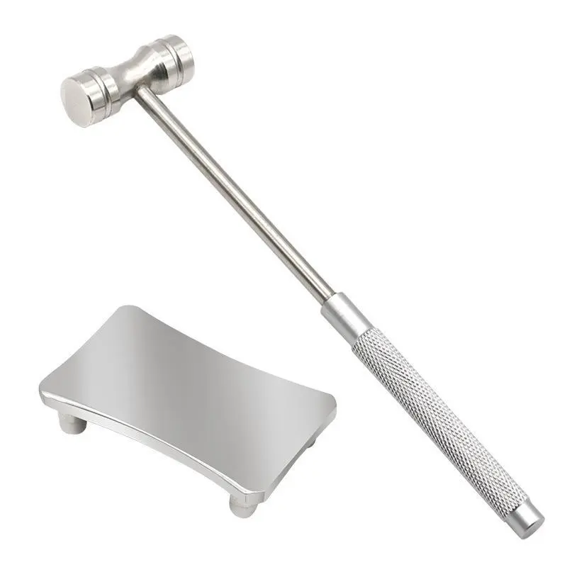Mini Hammer Tool Set, Portable Hand Tools, Jewelry Hammer Dual Head, Small Parts Processing Round Hammer + Pad Board, 2 Piece Kit for Craftsmanship