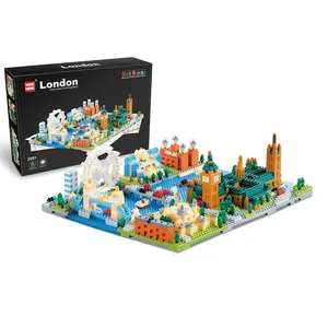 DIY Creative City Street Scene Building Blocks Set, Building Block Sets, Unisex Puzzle Toy Decoration, Perfect Gift for Holidays, No Battery Required
