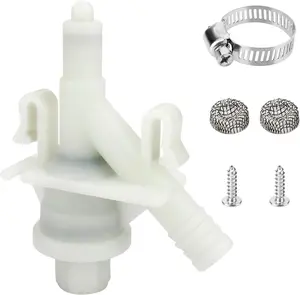 385311641 RV Toilet Water Valve for Dometic 300 301 310 320 and Sealand Toilets, RV Toilet Replacement Parts for Dometic Water Valve Kit Includes Hose Clamp and Hardware Kit Ophjerg