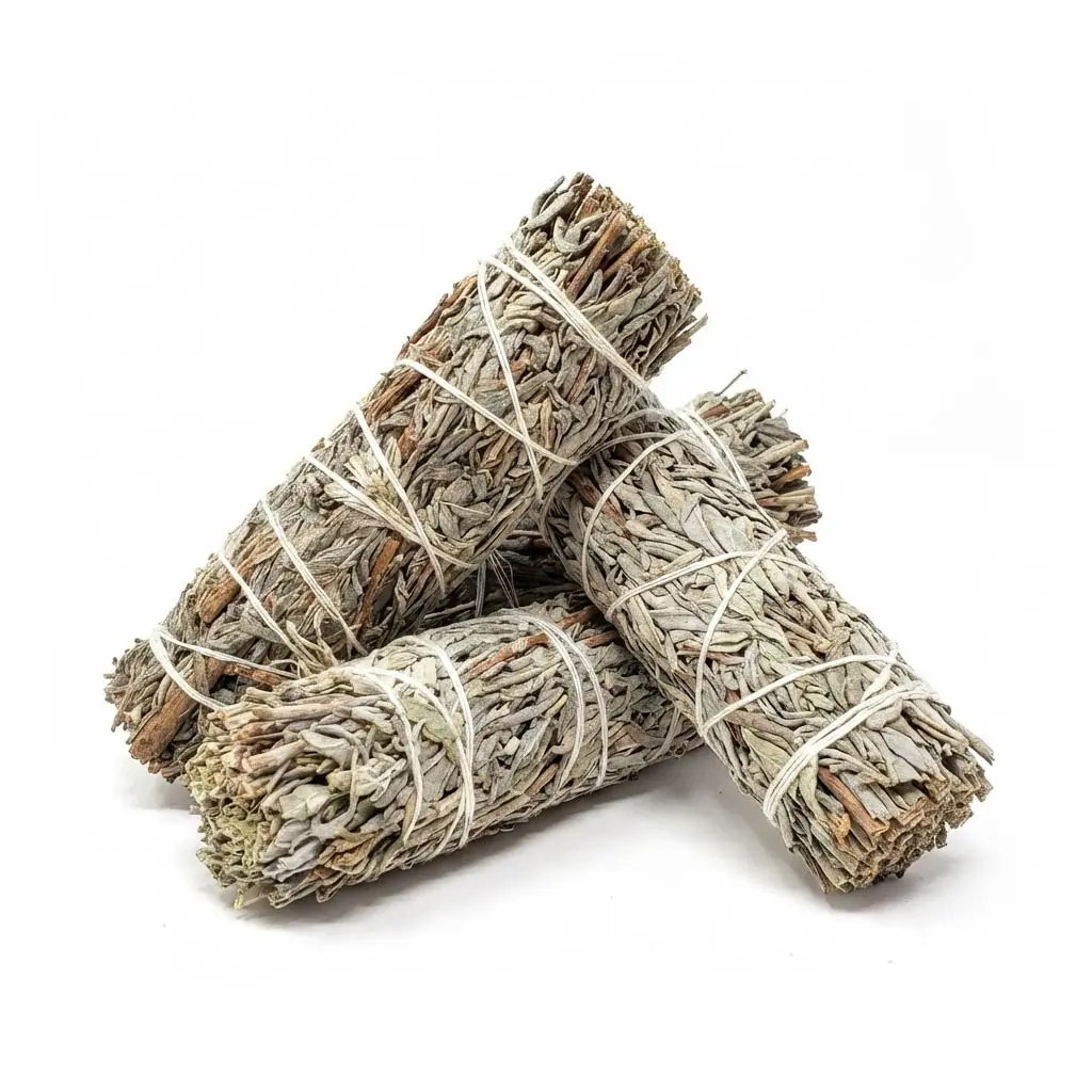Blue Sage Smudge Sticks — 3-Pack 4 Inch for Peaceful Clearing Blue Sage Smudge Sticks — 3-Pack 4 Inch for Peaceful Clearing