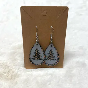 Sublimation Christmas Patterned Earrings