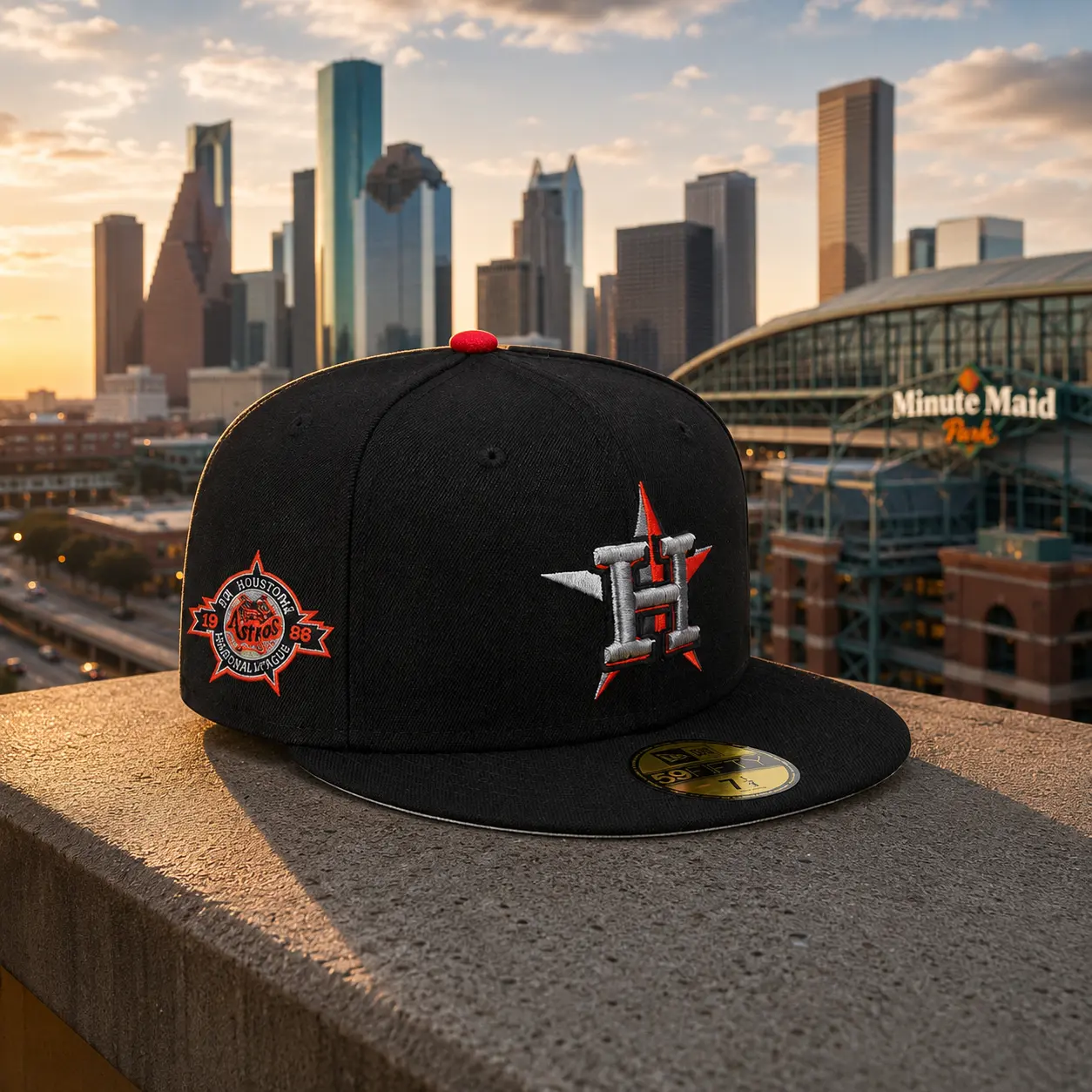 [HOT 2026] New Era Houston Astros Flat Brim Embroidered Baseball Hat