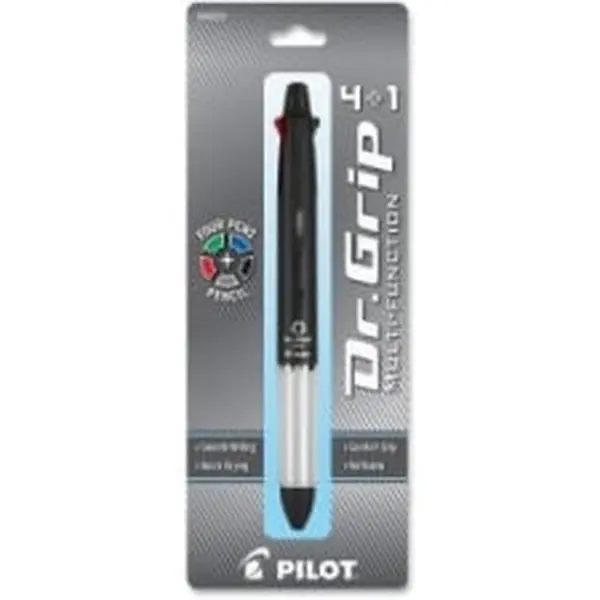 Pilot Corp. Of America PIL36220 Pen-Dr.Grip-Multi 4+1-Bk, Rubber Grip, All-In-One