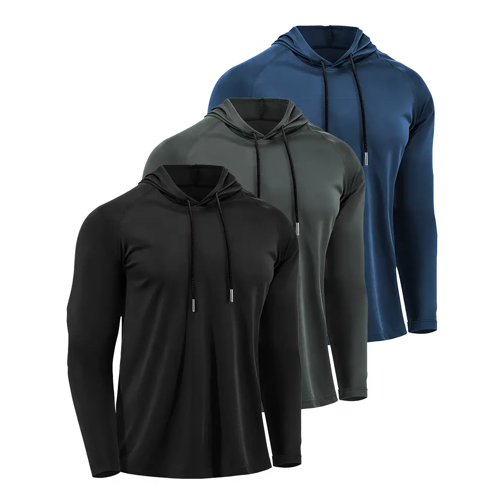 Men's Sun Protection Hoodie Shirt Fishing Shirts for Men UPF Long Sleeve Shirt Lightweight Rash Guard