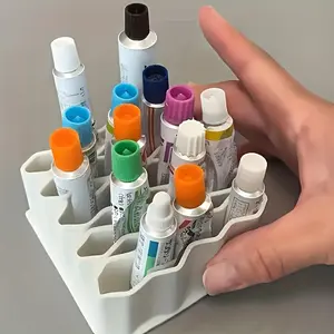 Wave Storage Box, 32-Compartment Vertical Organizer, Space-Saving Desktop Shelf, Durable, Easy Installation, Ideal for Home, Office, Clinic