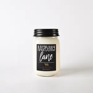Milkhouse Candle, Raspberry Lane Candle, Sweet Sun-Ripened Raspberries, Blended with a Splash of Pomelo, Layered over Creamy Vanilla Bean and Softened Sugared Petals, Home Fragrance, Soy & Beeswax Wax Blend
