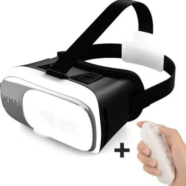 Virtual Reality Headset 3D Glasses for Smartphones with Bluetooth Remote