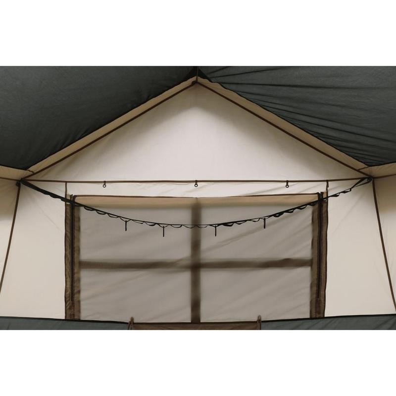 Hazel Creek 12 Person 3-Room Cabin Tent, 20' X 9' X 84", Green