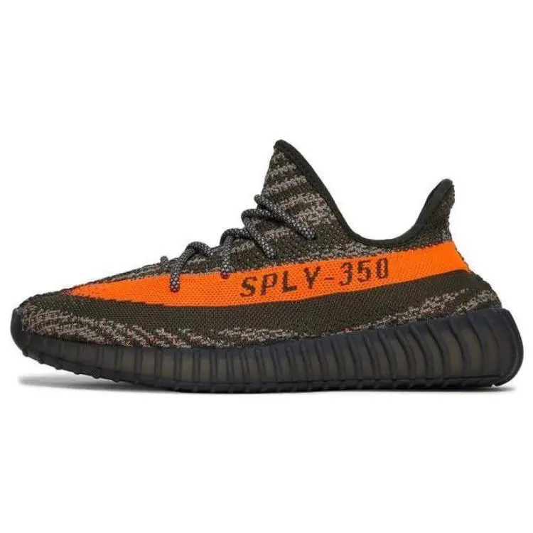 Adidas Yeezy Boost 350 V2 Carbon Beluga Versatile Comfort Low Top Sneakers Unisex Steeple Grey Solar Red HQ7045