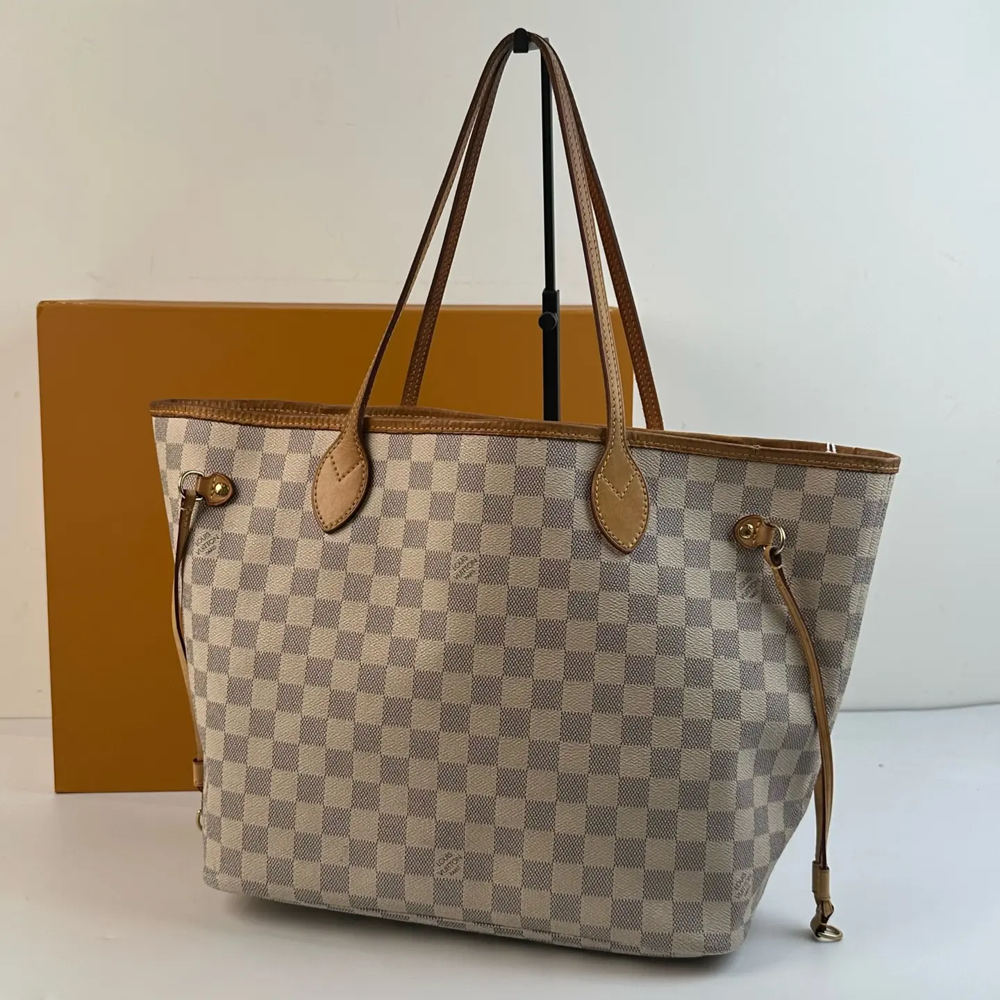 Pre-owned Louis Vuitton Neverfull MM Damier Azur Canvas Tote Bag
