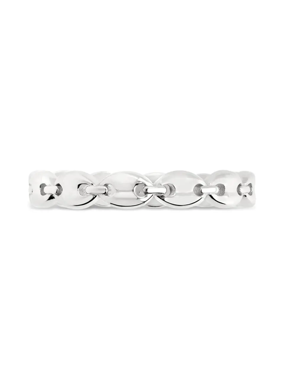 Sterling Silver Janie Anchor Chain Ring