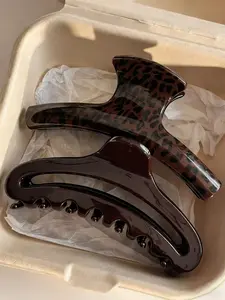 Elegant Leopard Print Hair Clips, Hair Claw, Multifunctional Fashion Accessories, Suitable for Daily Wear, Casual, Party, Commuting, Vacation