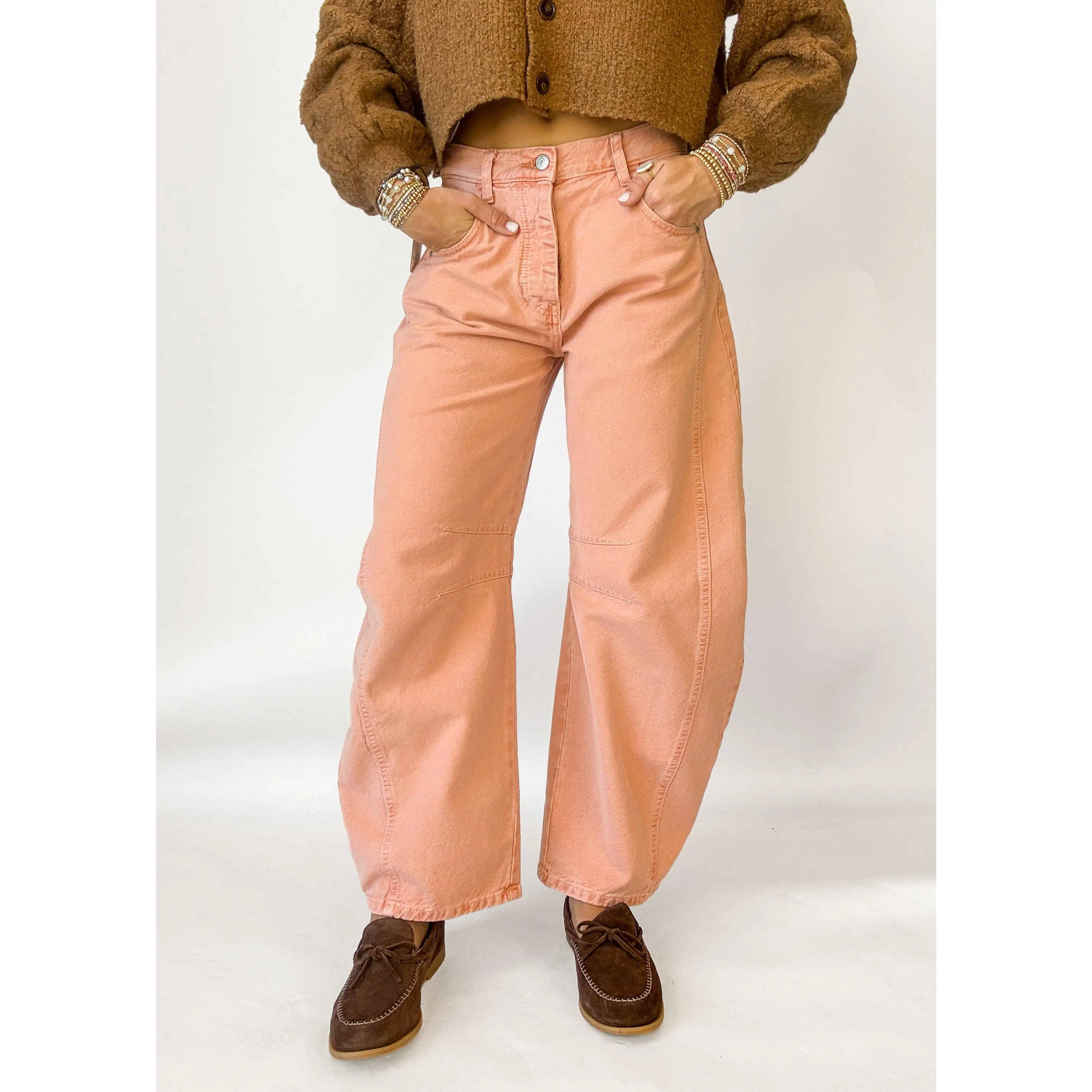 Free People Good Luck Mid Rise Barrel Jeans