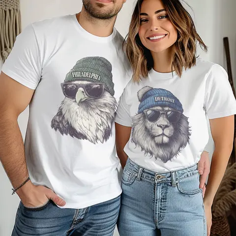 Spirit Animal Football City Graphic Tee City Animal Sports Tshirt Day City Football Top CaSual Game Hometown T-Shirt Comfortable Football tees