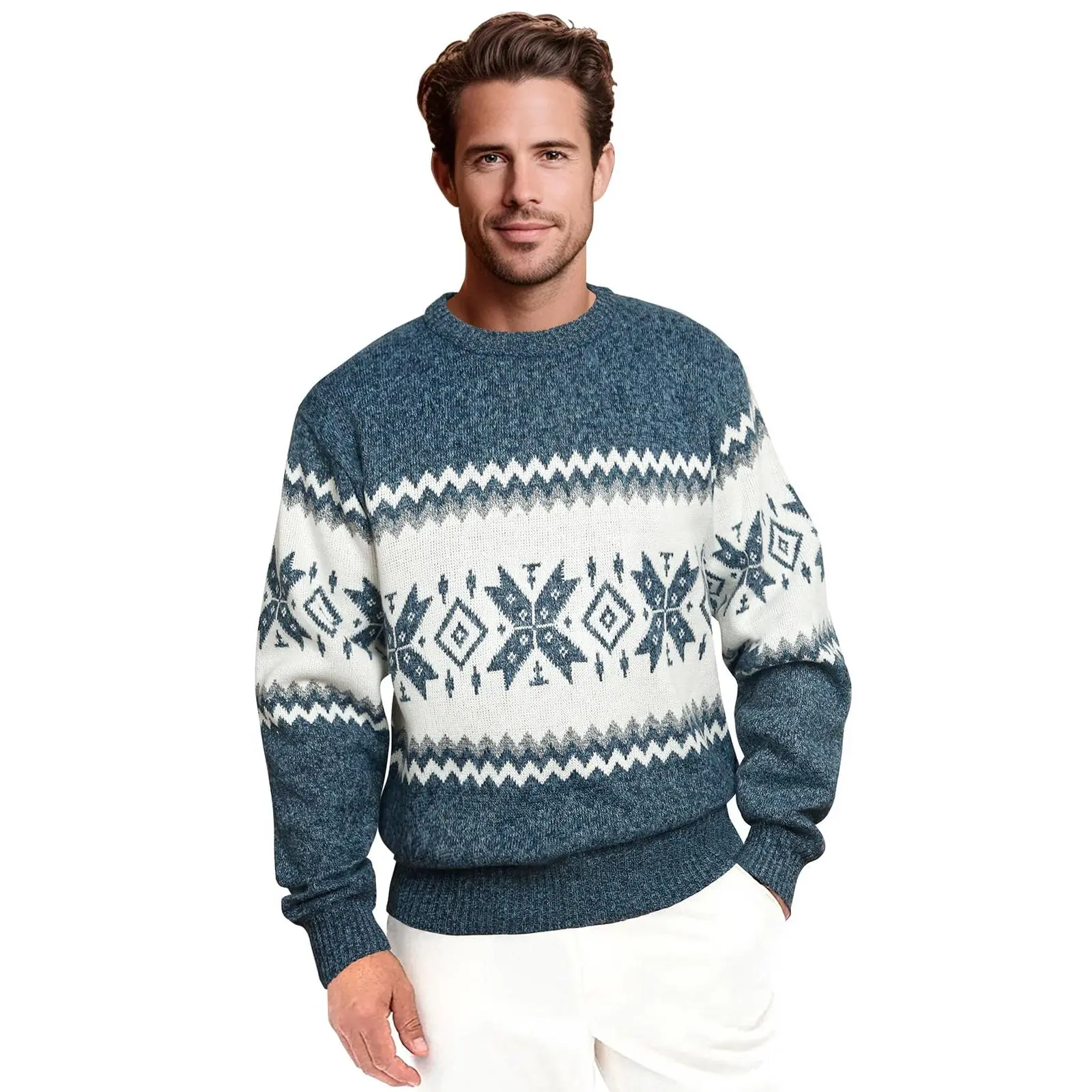 Mens Fleece Pullovers Sweaters Vintage Funny Aesthetic Sweater Ugly Christmas Jumper